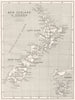 NEW ZEALAND. New Zealand in Dioceses; Inset map of Tasmania 1922 old