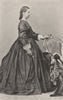 PORTRAITS. Portrait of Mlle Cl. Etzel, 1864 1935 old vintage print picture