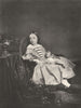 PORTRAITS. Portrait of an unknown girl, c.1860 1935 old vintage print picture