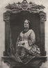 PORTRAITS. Portrait of an unknown Lady, c.1864 1935 old vintage print picture