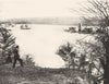 AMERICAN US CIVIL WAR. 1860-65;monitors on the James river 1935 old print
