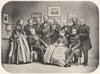 PEERS. Group of friends. Countess Lohenthal, Count Vitzthum, Voss. c.1860 1935