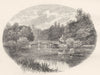 OXFORDSHIRE. The bridge and cottage, Nuneham 1901 old antique print picture