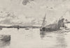 CORNWALL. The Hamoaze from Saltash 1901 old antique vintage print picture