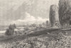 WALES. View from Rhuddlan castle 1901 old antique vintage print picture