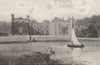 LANCASHIRE. Towneley Hall, Burnley 1901 old antique vintage print picture
