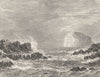 SCOTLAND. The Bass Rock, from North Berwick 1901 old antique print picture