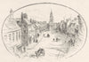 NORTHUMBERLAND. High street, Berwick, with the Town hall 1901 old print