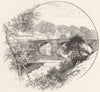 NORTHUMBERLAND. At Felton 1901 old antique vintage print picture