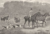NORTHUMBERLAND. Hunting on Coquetside 1901 old antique vintage print picture