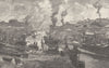 DURHAM. Looking up the River, Sunderland 1901 old antique print picture