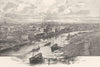 YORKSHIRE. Stockton 1901 old antique vintage print picture