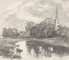 DERBYSHIRE. Repton 1901 old antique vintage print picture