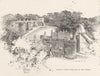 YORKSHIRE. Skipton castle, from one of the Towers 1901 old antique print