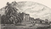 YORKSHIRE. Farnley Hall 1901 old antique vintage print picture