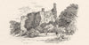 YORKSHIRE. Ruins of Harewood castle 1901 old antique vintage print picture