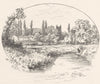 YORKSHIRE. Kirkby Wharfe 1901 old antique vintage print picture