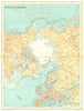 NORTH POLAR REGION Arctic. Unexplored. Nansen Peary Abruzzi approaches 1909 map
