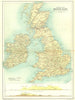 BRITISH ISLES. Road map. Main roads. Sections across Scotland & England 1909