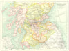 SOUTHERN SCOTLAND. Dumfries/Galloway Borders Strathclyde Tayside Fife 1909 map