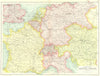 CENTRAL EUROPE RAILWAYS. France Germany Austria-Hungary Switzerland NL 1909 map