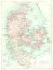 DENMARK & SCHLESWIG-HOLSTEIN. Lauenburg. Inset map of Bornholm 1909 old
