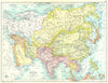 ASIA. Arabia Turkey Persia Siberia India Siam Anam Afghanistan Japan 1909 map