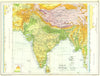 INDIA PHYSICAL.With Sections N-S ;across Tibet-Bengal & Deccan 1909 old map
