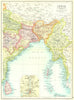 INDIA EAST BURMA CEYLON BENGAL. Calcutta Kolkata. Sri Lanka Bangladesh 1909 map
