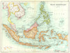 MALAY ARCHIPELAGO Indonesia Philippines Malaya Indochina British Dutch 1909 map