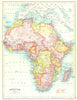AFRICA. Showing British German French Portuguese possession colonies 1909 map