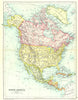 NORTH AMERICA. United States. Dominion of Canada Mexico etc. Cassells 1909 map