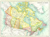 CANADA. Dominion of Canada showing provinces and territories 1909 old map