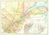 QUEBEC.Showing counties. Inset Montreal; Quebec City. Canada. Québec 1909 map