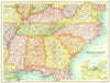 USA SOUTH EAST. United States. Showing railways; Inset New Orleans 1909 map