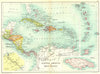 CARIBBEAN.C. America West Indies;Panama canal;Jamaica;Leeward Windward 1909 map