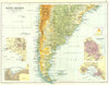 ARGENTINA CHILE URUGUAY. Inset Lima Valparaiso Buenos Aires Montevideo 1909 map