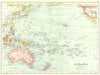 OCEANIA AUSTRALASIA. Pacific Ocean. Ocean steamship routes 1909 old map
