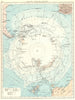 POLAR REGIONS. South Polar chart 1897 old antique vintage map plan