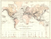 WORLD. Earthquakes & Volcanoes over the Globe 1897 old antique map plan chart