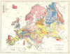 EUROPE. Geographical map of Europe 1897 old antique vintage plan chart