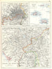ENGLAND.Cumbria.Lake district. London; Channel Islands. Jersey Guernsey 1897 map