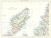 SCOTLAND. Hebrides Western Isles; Ross and Cromarty 1897 old antique map chart