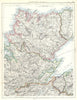 SCOTLAND. Sutherland Caithness Ross and Cromarty 1897 old antique map chart