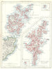 SCOTLAND. Caithness; Shetland, Orkney Islands; Foula, Fair Islands 1897 map