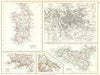 ITALY. Rome; Sicily; Republic of San Marino; Naples. Sardinia 1897 old map