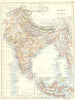 INDIA. India Burman Myanmar; Inset maps of East India (Malaysia Indonesia) 1897