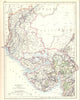 INDIA. Bombay Mumbai (North) and Vadodara Baroda Sindh 1897 old antique map