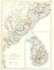 INDIA. Andhra Pradesh Orissa Madras Chennai Ceylon Sri Lanka 1897 old map