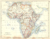 AFRICA. Cape colony German British Portuguese French East West Central 1897 map